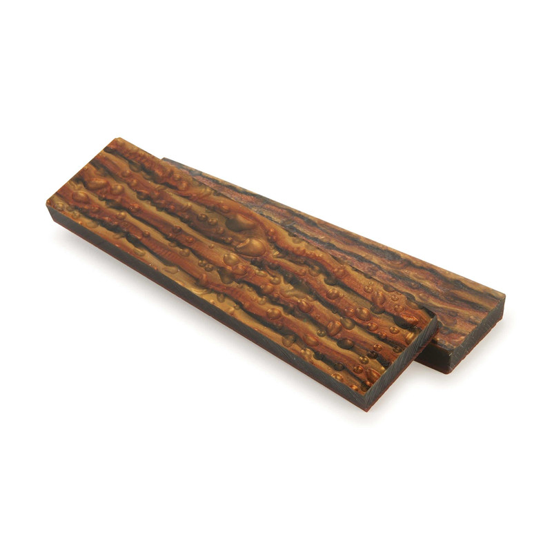 Poly Resin Knife Scales - 3/8" x 2" x 7" - Tigers Eye - Pair